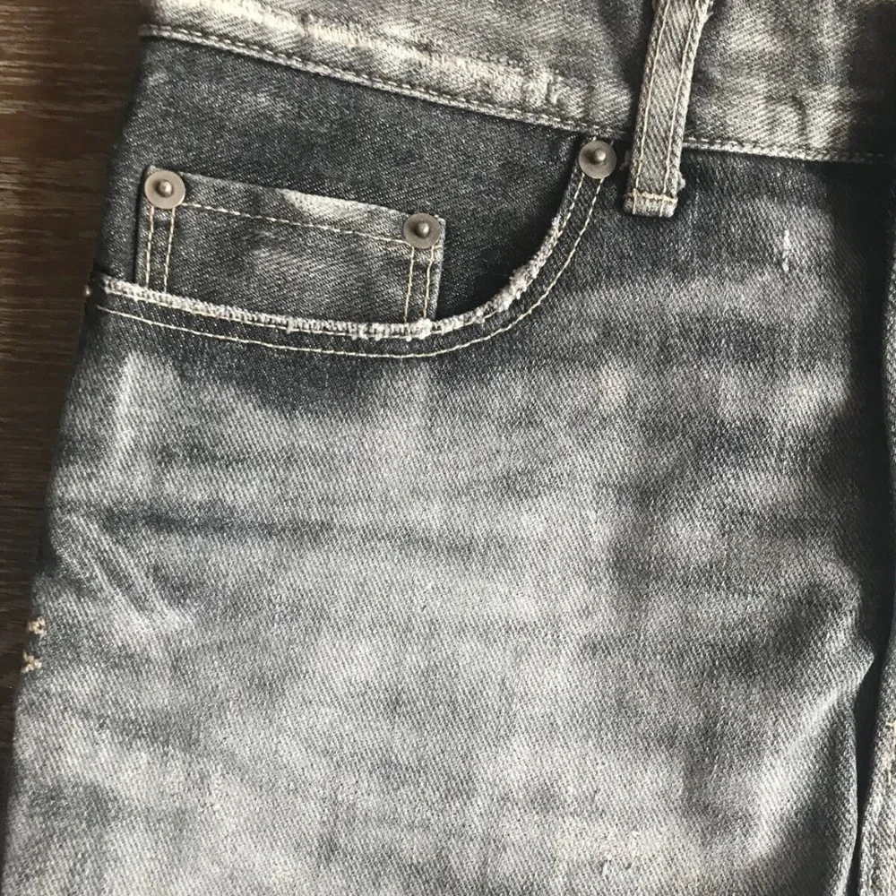 Ksubi Original Distressed Faded Black Grey Denim Mini Skirt - Picture 2 of 5